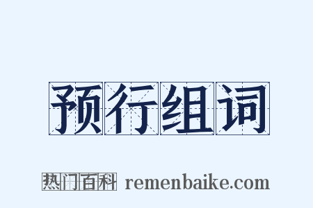 预行组词是什么意思的图片